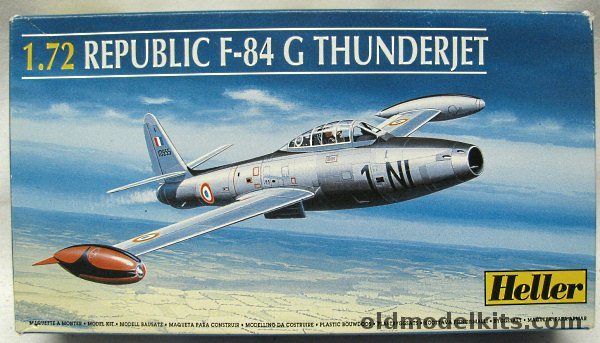 Heller 1/72 Republic F-84G Thunderjet - Norway 331st Squadron 1957 / France 1st Escadre St Dizier 1955, 80278 plastic model kit